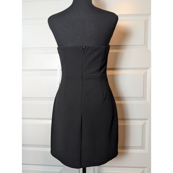 NWT AQUA Size M Dress Strapless Mini Bows Faux Wrap Bloomingdales Cocktail Party - Picture 4 of 14